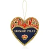 Buckingham Palace Navy And Red Heart Decoration