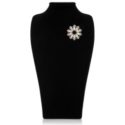 Crystal Decagon Brooch