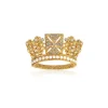 Gold Diadem Crown Brooch