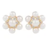 Holbein Pearl Flower Stud Earrings