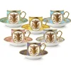 Lustre Pastel Coffee Cup And Saucer Set