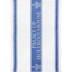 Palace Of Holyroodhouse Blue Waffle Tea Towel