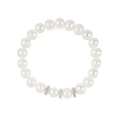 Pearl And Crystal Disc Bracelet