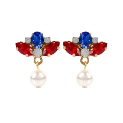 Vicki Sarge Red, White And Blue Small Drop Earrings
