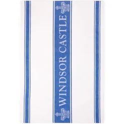 Windsor Castle Blue Waffle Tea Towel